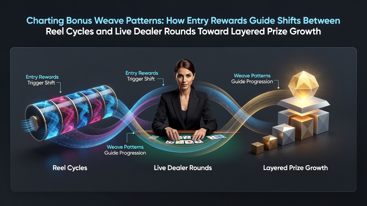 Darstellung von Bonus-Verwebungsmustern mit Walzen und Live-Dealer-Elementen in Online-Casinos
