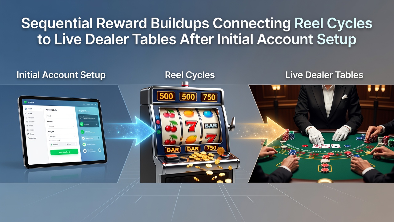 Darstellung sequenzieller Belohnungsaufbauten in Online-Casinos mit Fokus auf Walzen und Live-Tische