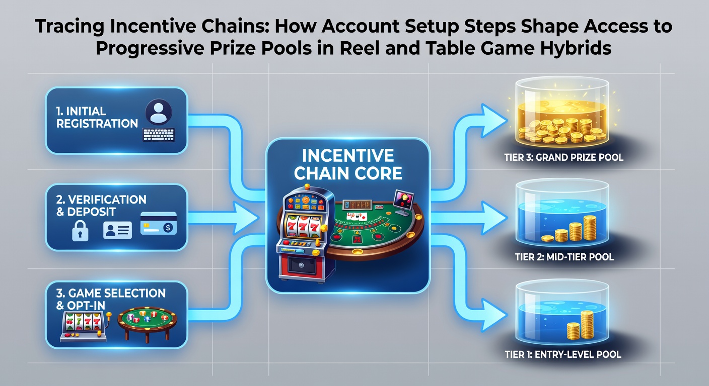 Darstellung der Kontoeinrichtungsschritte und deren Verbindung zu progressiven Jackpots in Hybridspielen